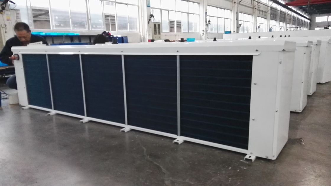 Industrial grade ceiling mounted air cooler, compatible with R404A/R507/R22 refrigerants, supports 220V/380V voltage, equipped with IP65 waterproof junction box